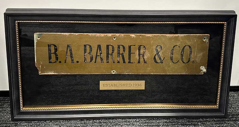 Our Story Barrer Sign